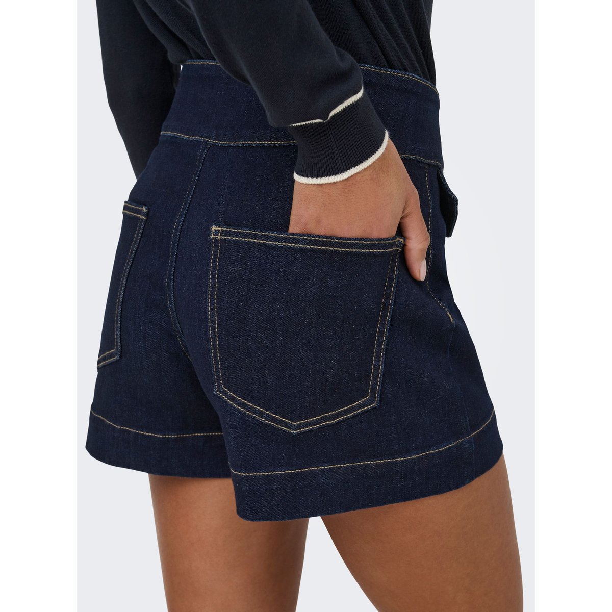 Short En Denim bleue - dark blue denim 1, ONLY