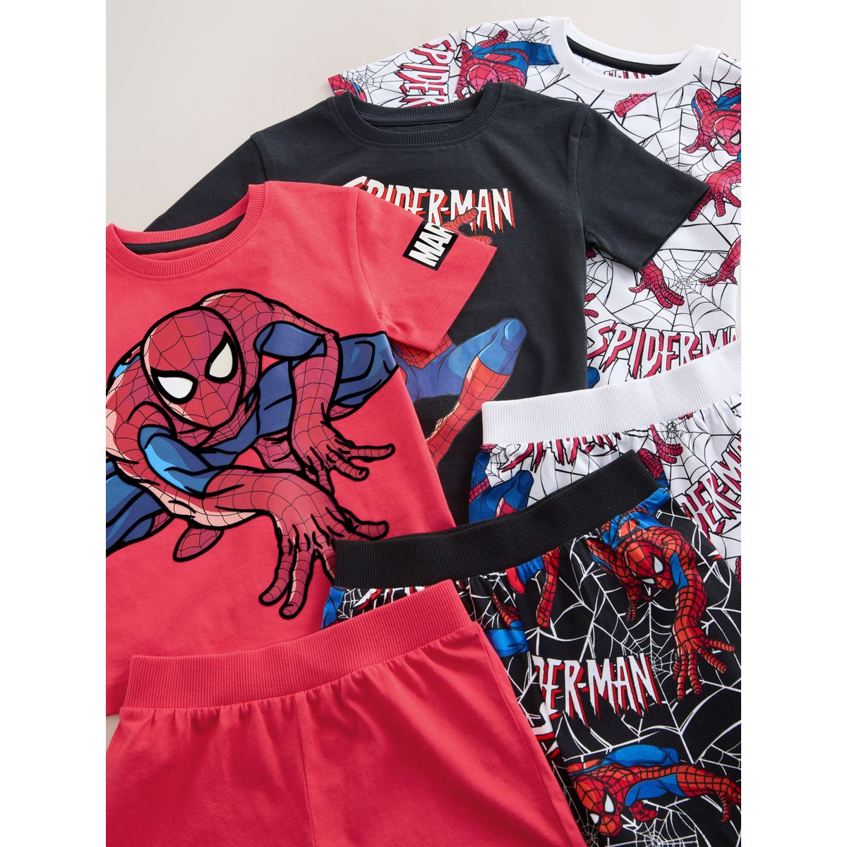 Pyjama short, lot de 3 spiderman noir/rouge, NEXT