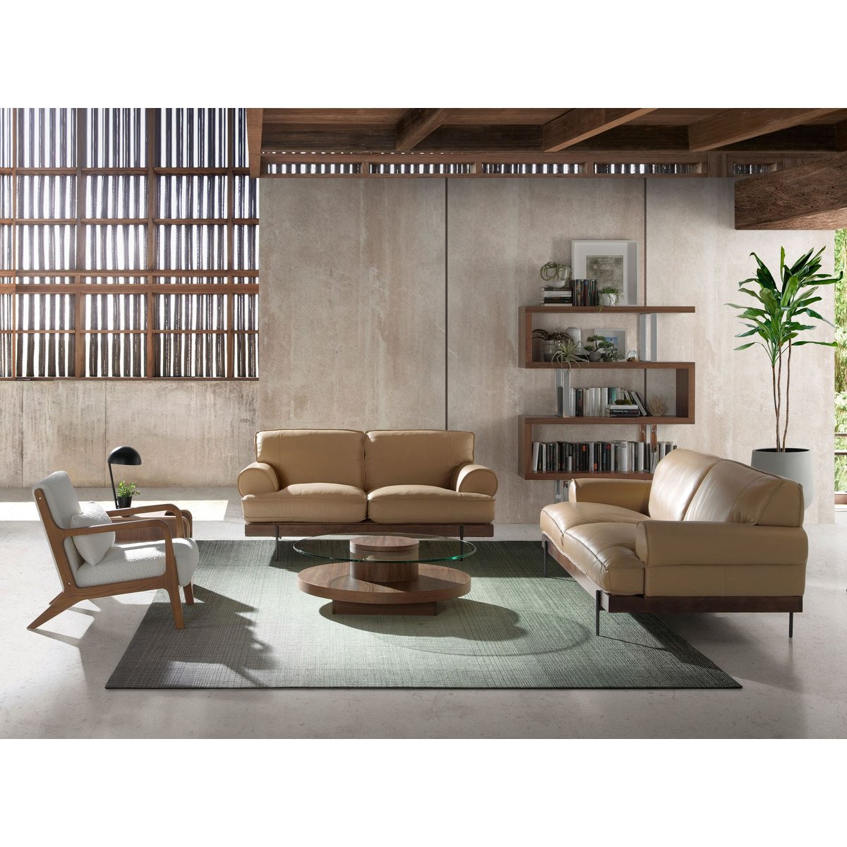 Table basse en verre noyer verre | noyer, ANGEL CERDA