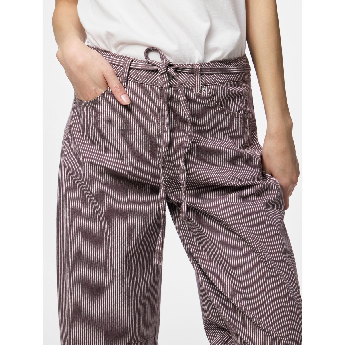 Jeans Barrel gris - sparrow, PIECES