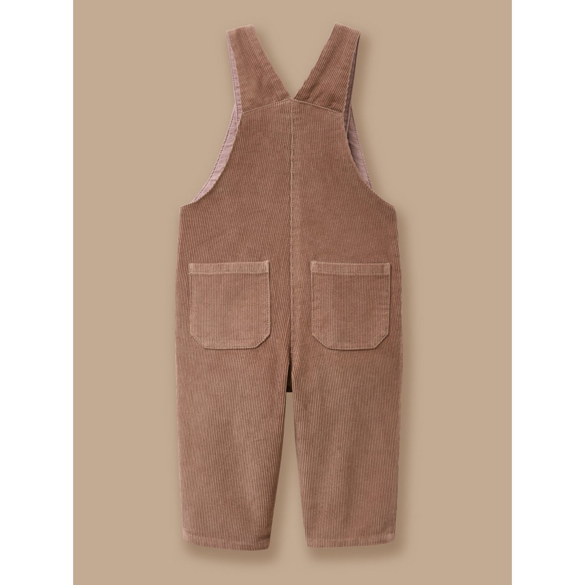Salopette en velours milleraie sucre brun, CYRILLUS
