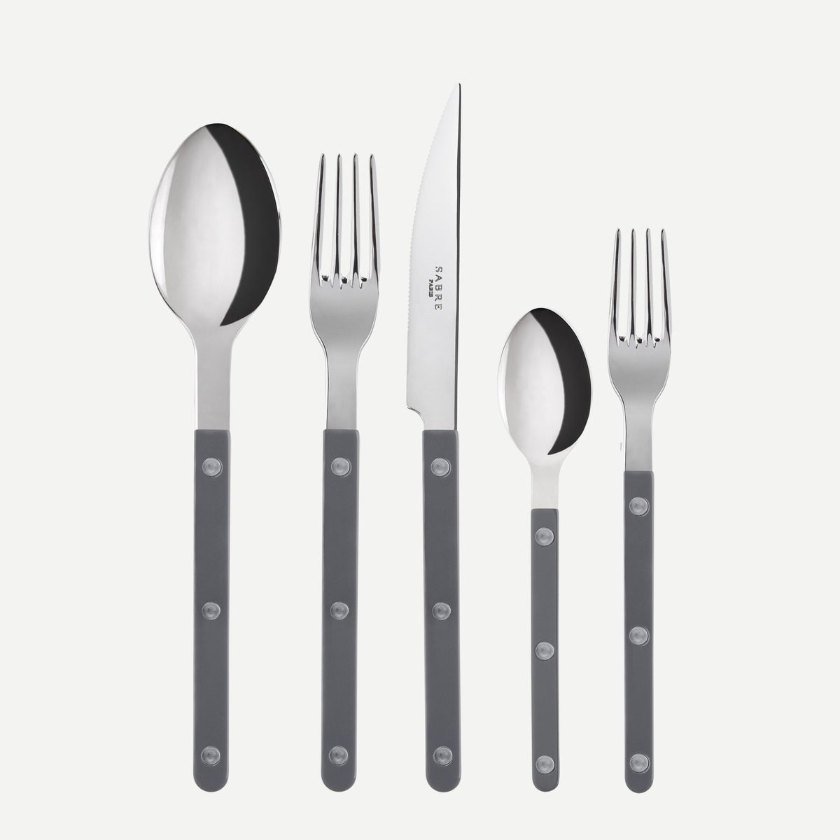 Set de 5 couverts de table, Bistrot anthracite, SABRE
