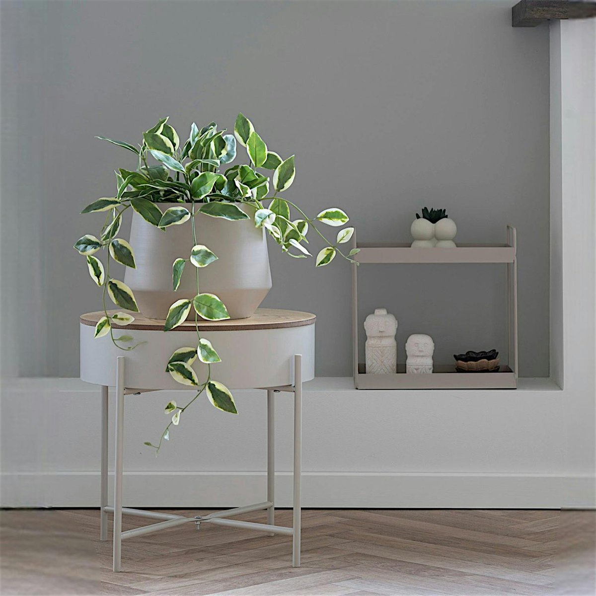 Plante artificielle hoya carnosa en pot vert, PIER IMPORT