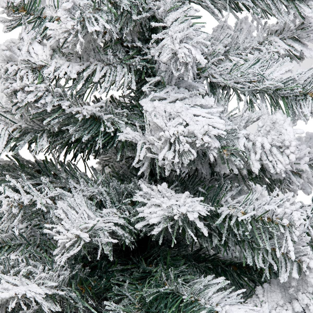 Sapin de Noël artificiel floqué 100 cm blanc, FEERIC LIGHTS & CHRISTMAS