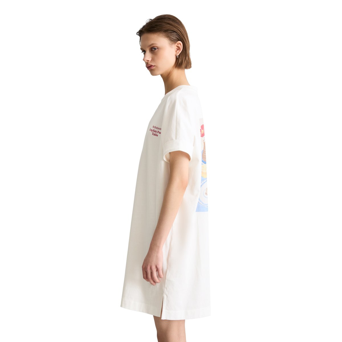 Robe en jersey style décontracté en coton organique blanc, MARC O’POLO DENIM