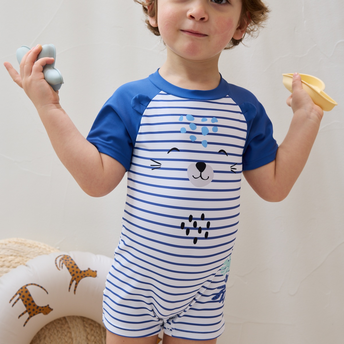 Combishort de bain bébé Brasilia bleu, PETIT BEGUIN