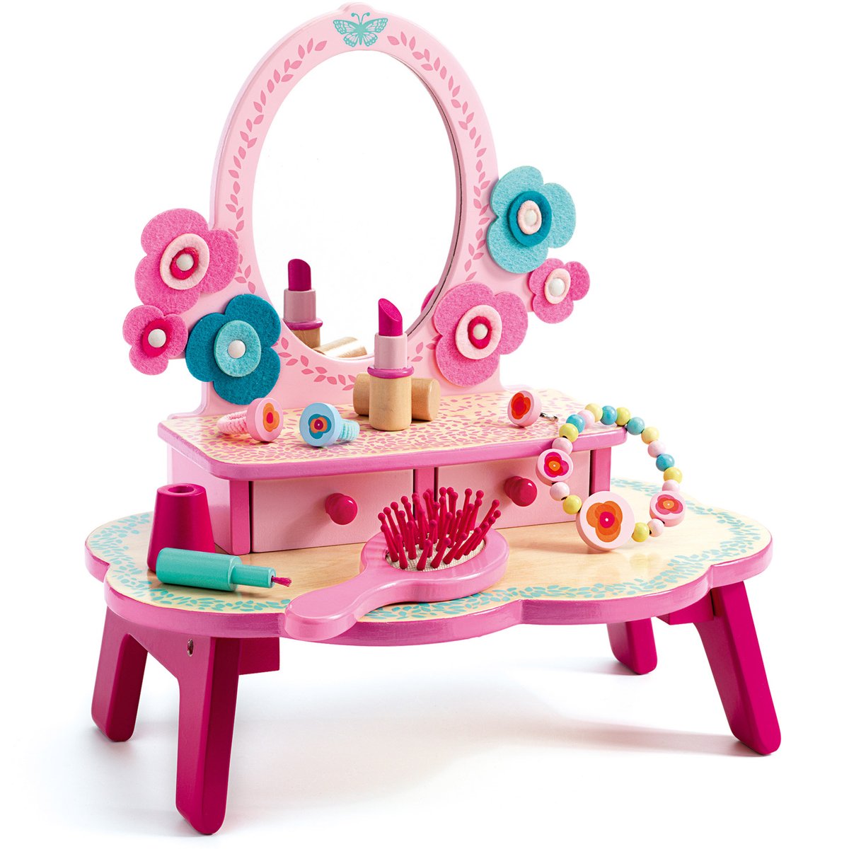 Coiffeuse enfant rose, bleu, DJECO