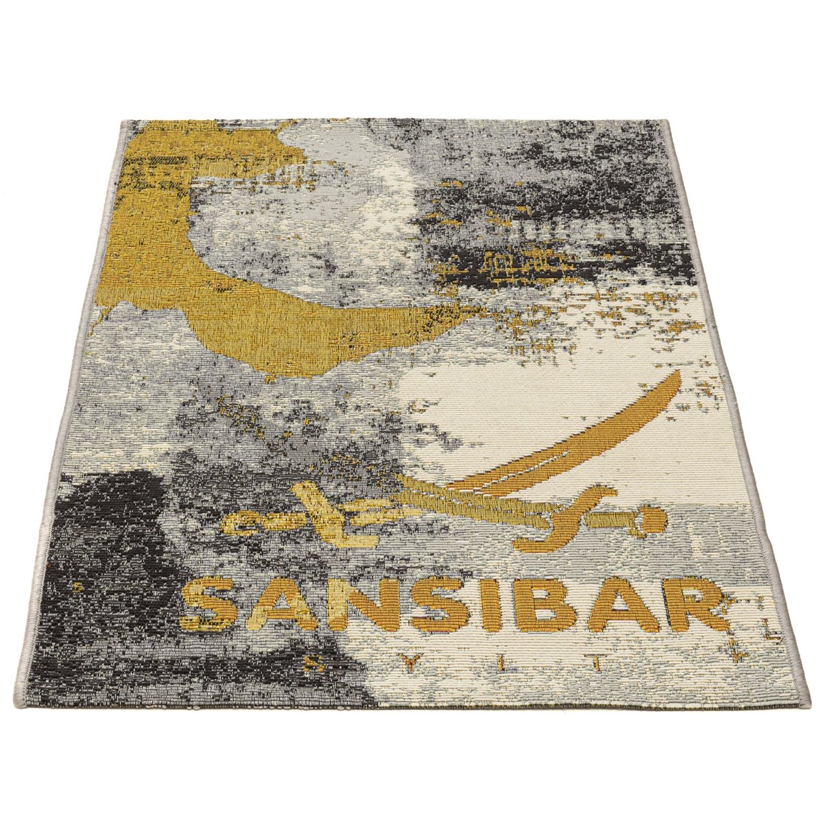 Tapis d'été pour l'intérieur et l'extérieur - RANTUM BEACH gris multi, THEKO