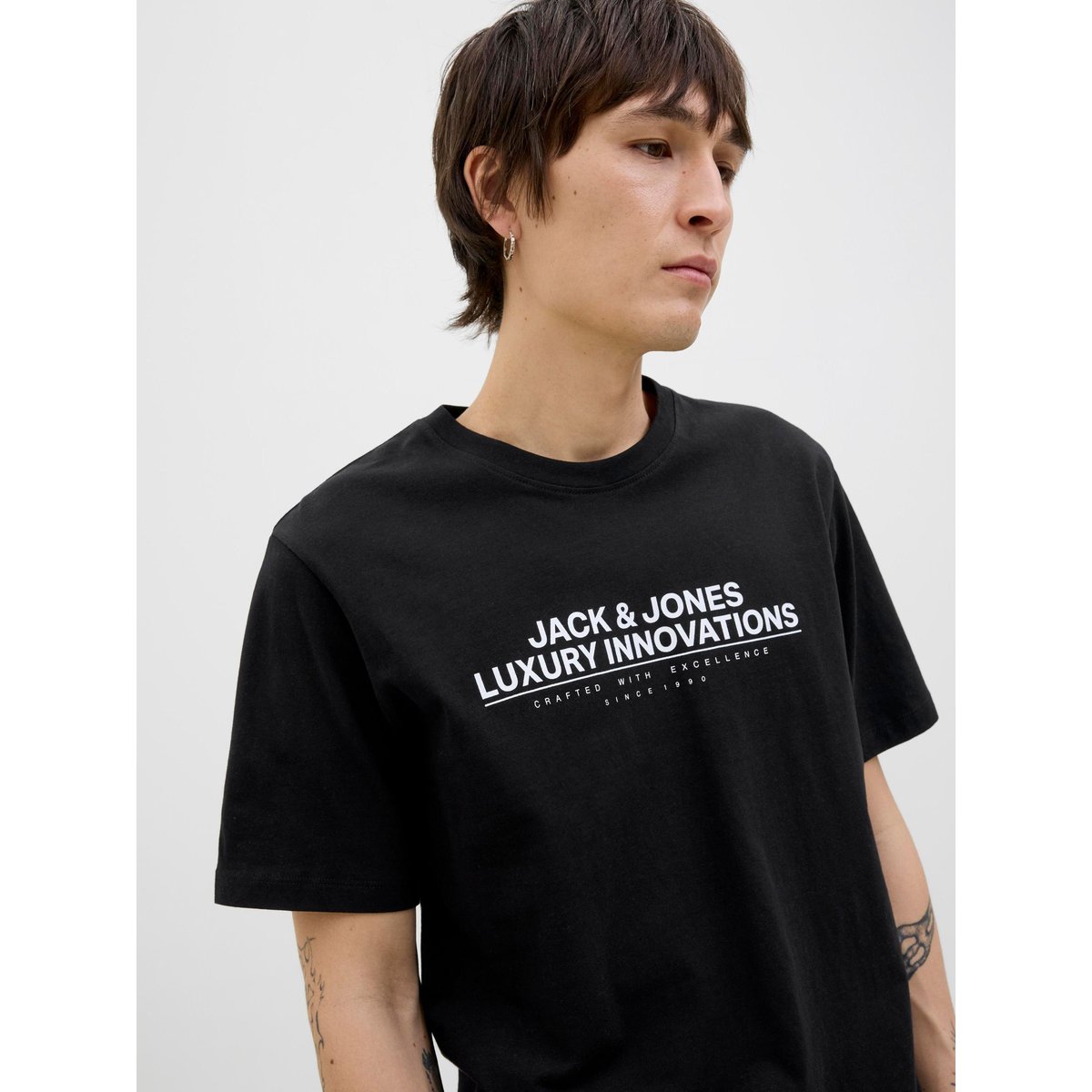 T-Shirt noire - black, JACK & JONES