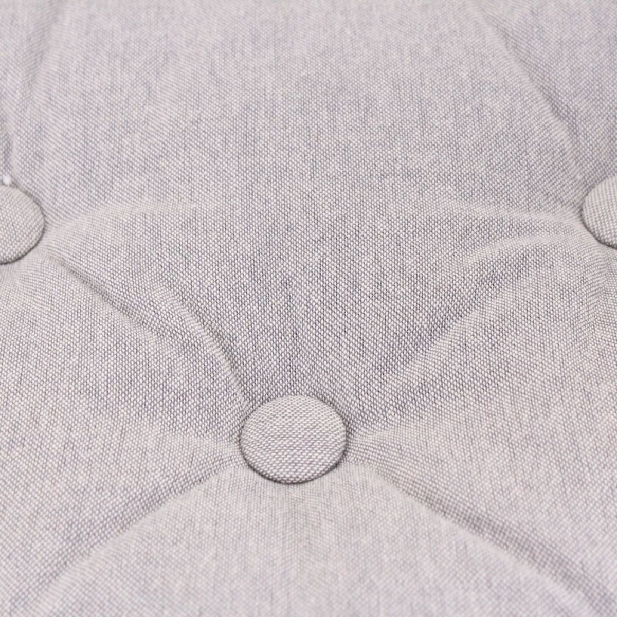 Lot de 4 galettes de chaise capitonnée gris, ORNAMI
