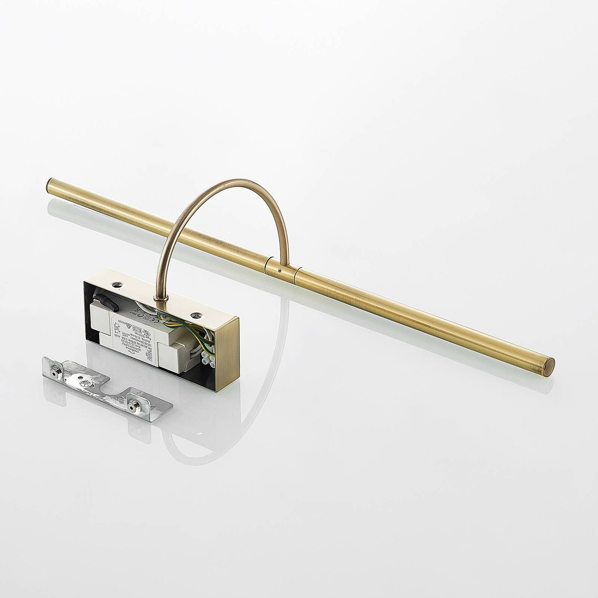 Applique en aluminium antiqueLED, Fehmke laiton ancien, LUCANDE