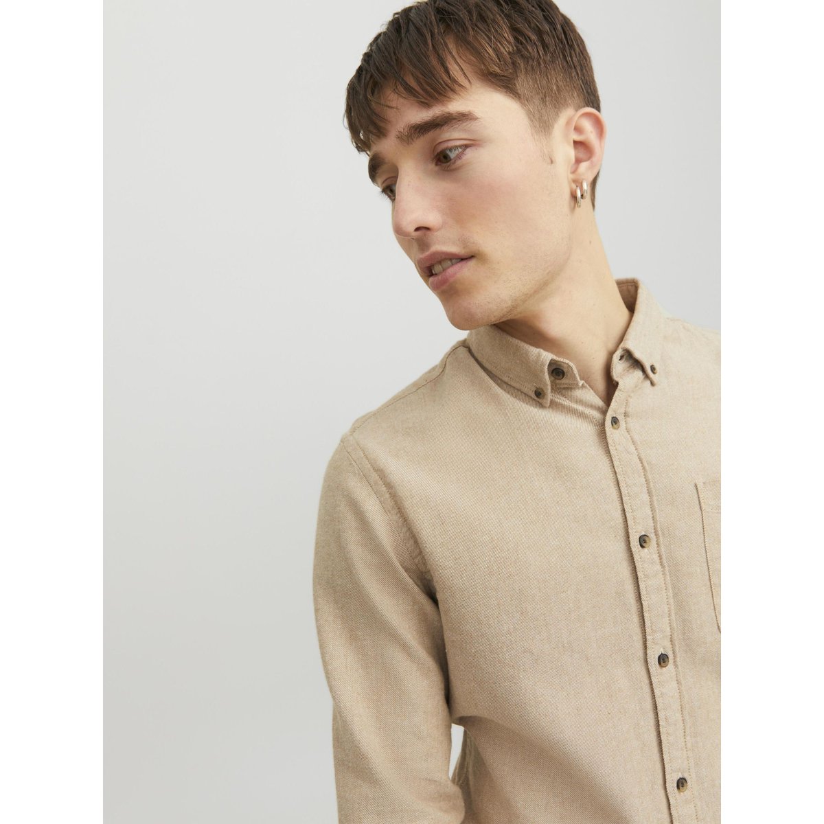 Chemise unie Jjeclassic oatmeal 1, JACK & JONES