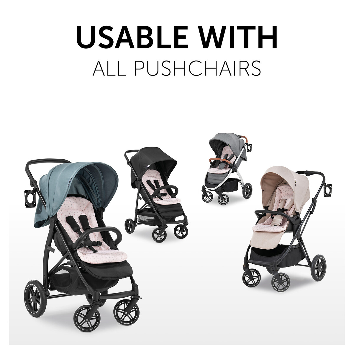 Pushchair Seat Liner in Rose pink, HAUCK