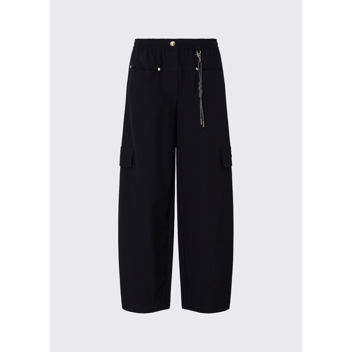 Pantalon oversize avec charme noir, LIU JO