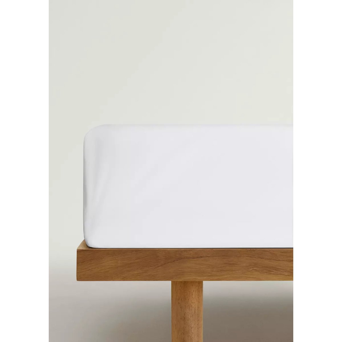Drap-housse percale de coton lit 200 cm blanc, MANGO HOME