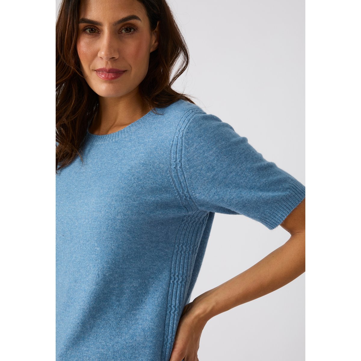 Pull fine maille Thermolactyl bleu, DAMART