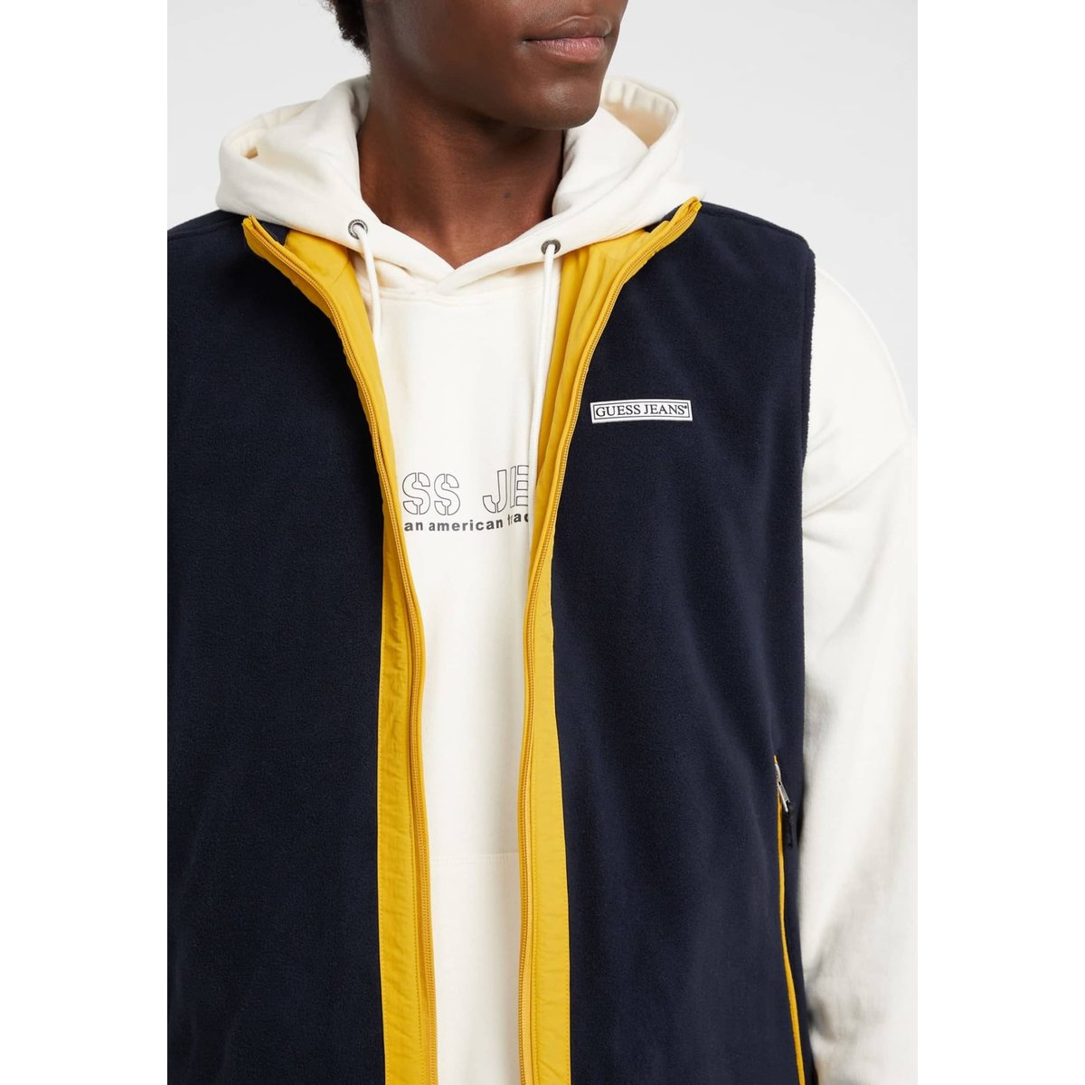 Veste Réversible En Nylon jaune, GUESS JEANS