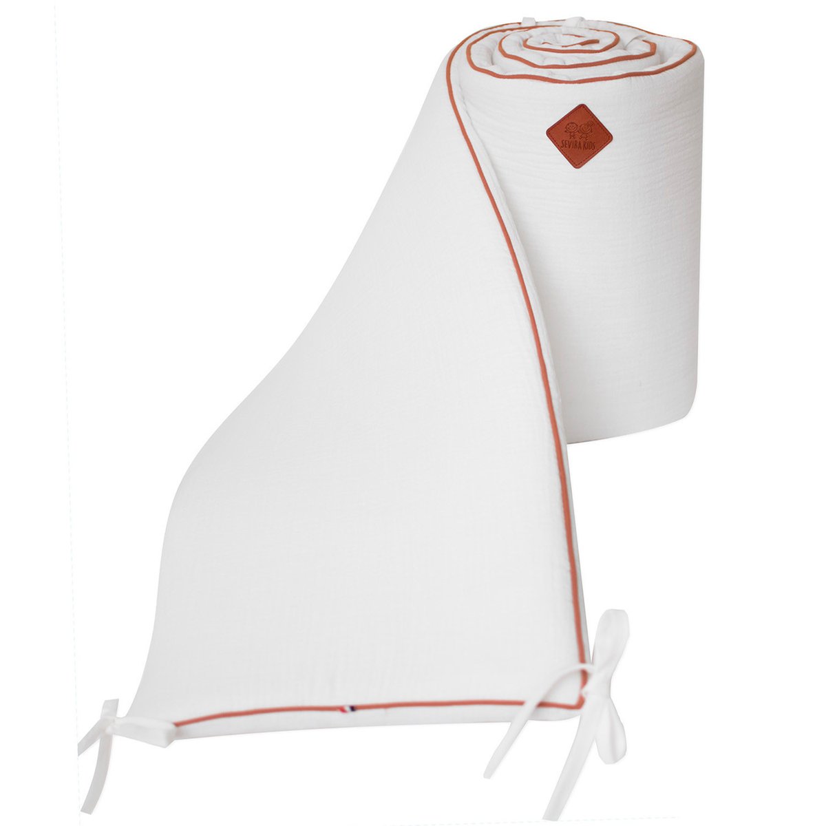 Set pour lit bébé, tour de lit, couverture, drap et coussin SIDONIA sidonia, beige, écru, blanc, SEVIRA KIDS