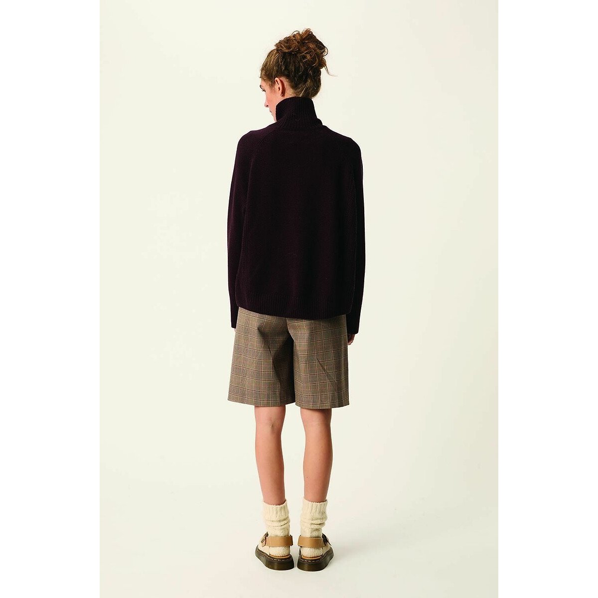 Aramis Wool High Neck Jumper coffee, DES PETITS HAUTS