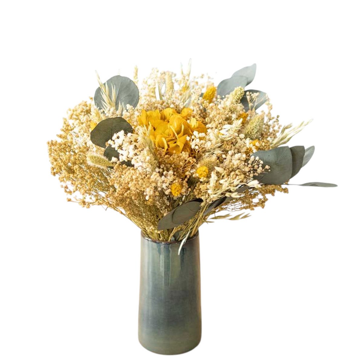Bouquet de fleurs séchées Colette Taille M jaune, RECONCILIATION VEGETALE
