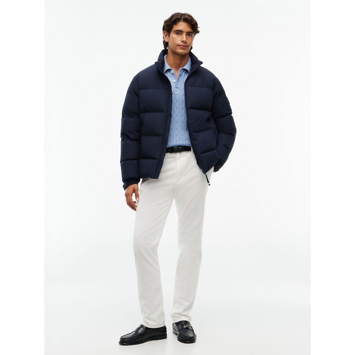 Doudoune, col montant bleu marine, TOMMY HILFIGER