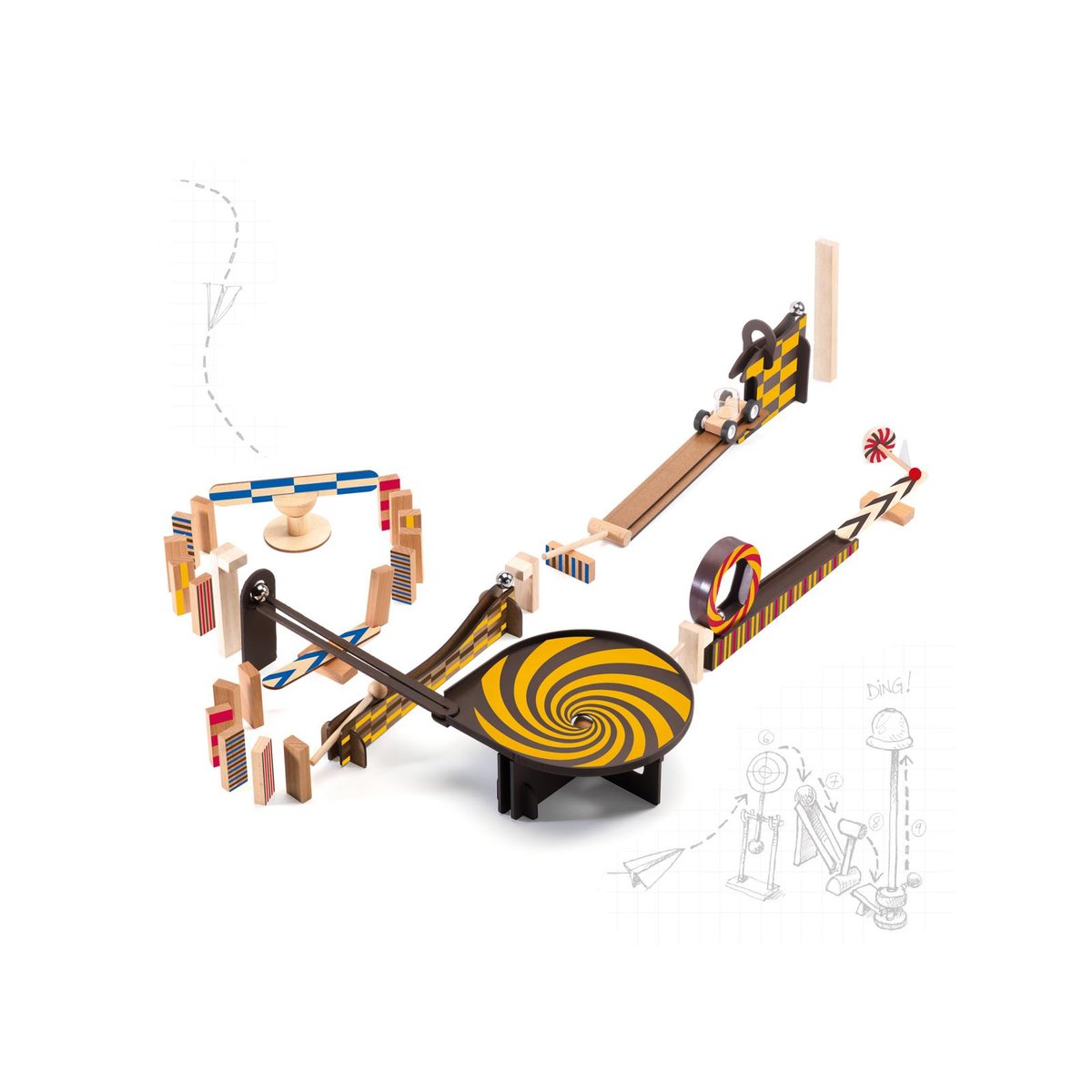 Zig & Go - Wroom - 45 pcs couleur unique, DJECO