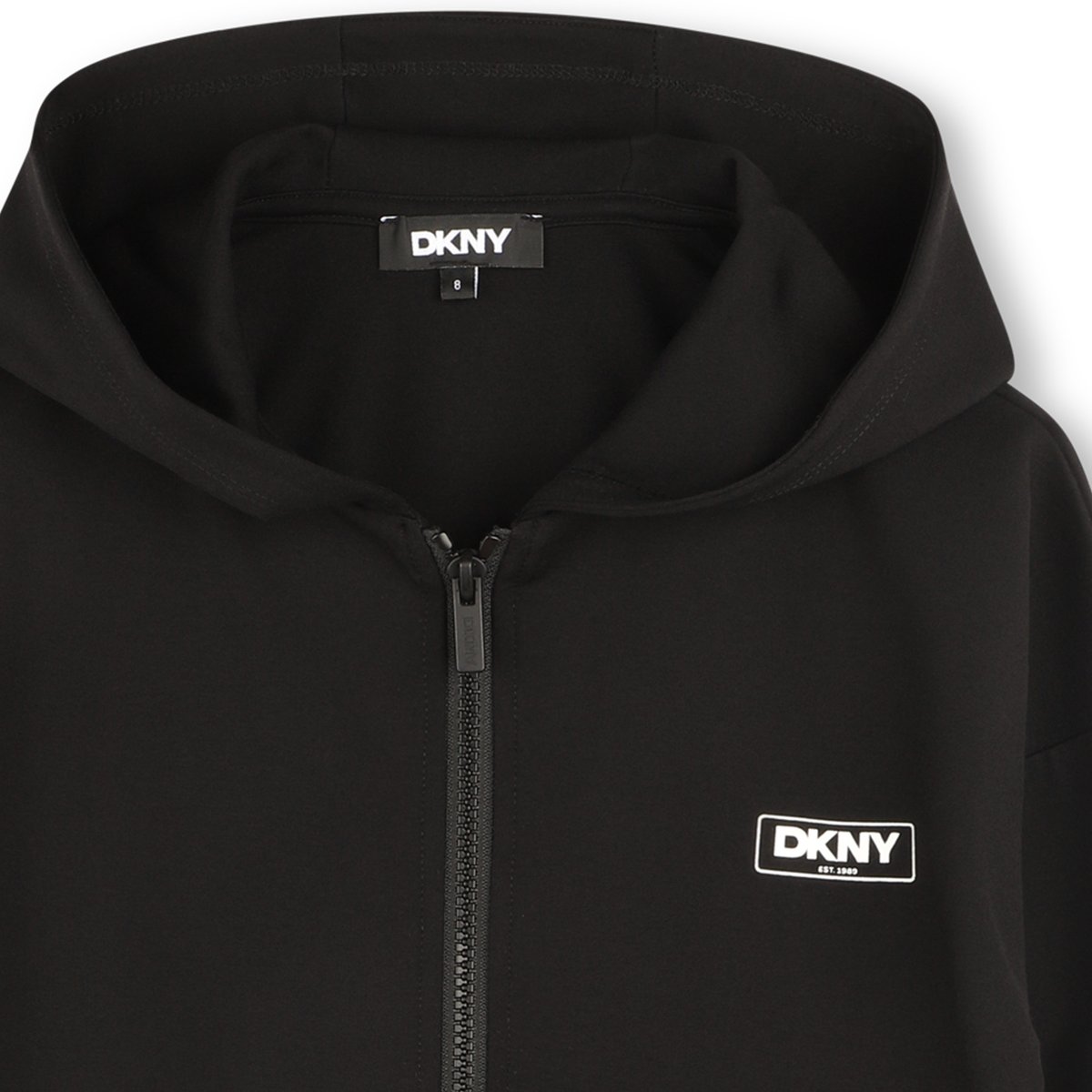 Cardigan con cappuccio black, DKNY