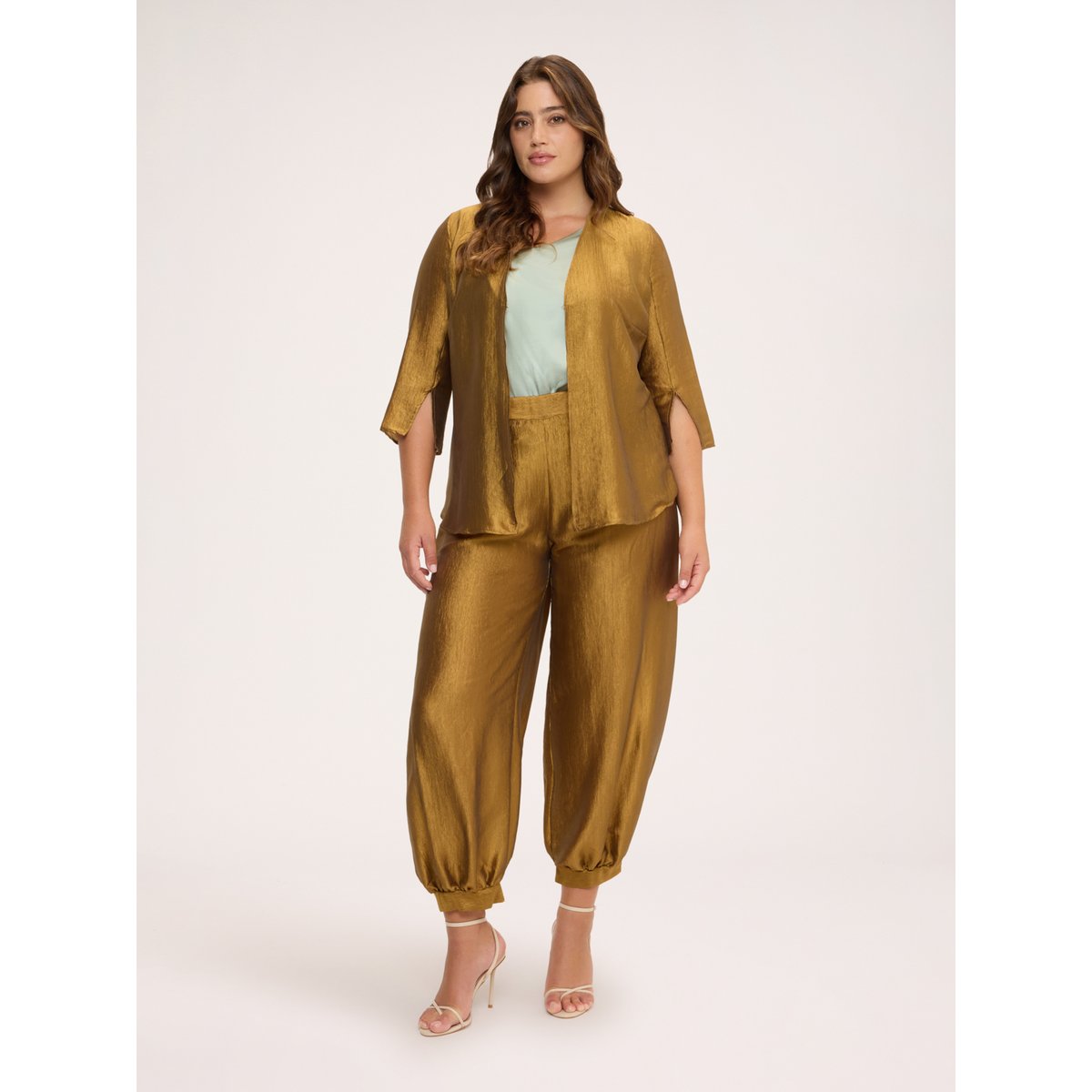 Veste déstructurée effet métallisé oro, FIORELLA RUBINO