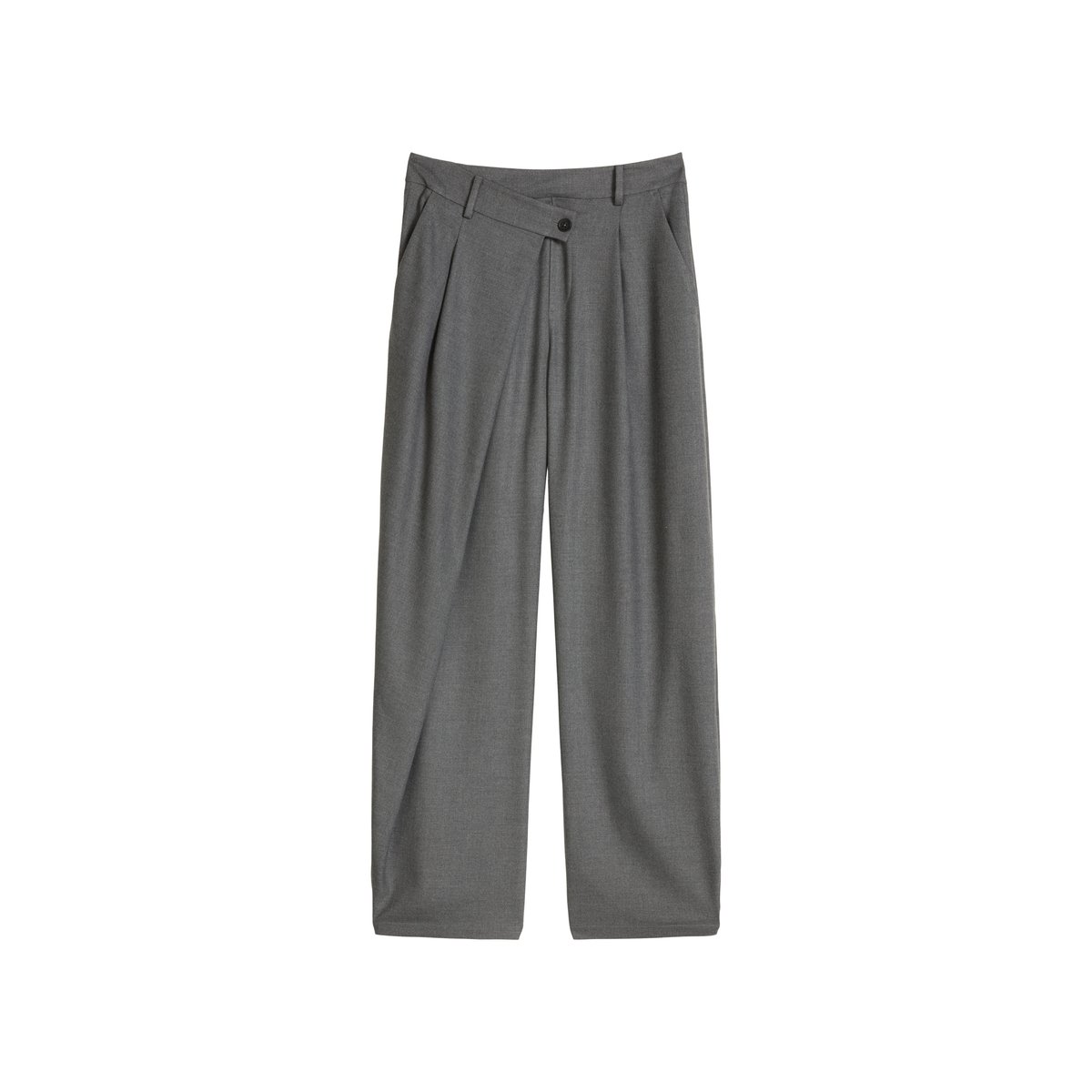 Pantalon crossover Barrel en polyester recyclé, viscose et élasthanne gris, MARC O’POLO DENIM