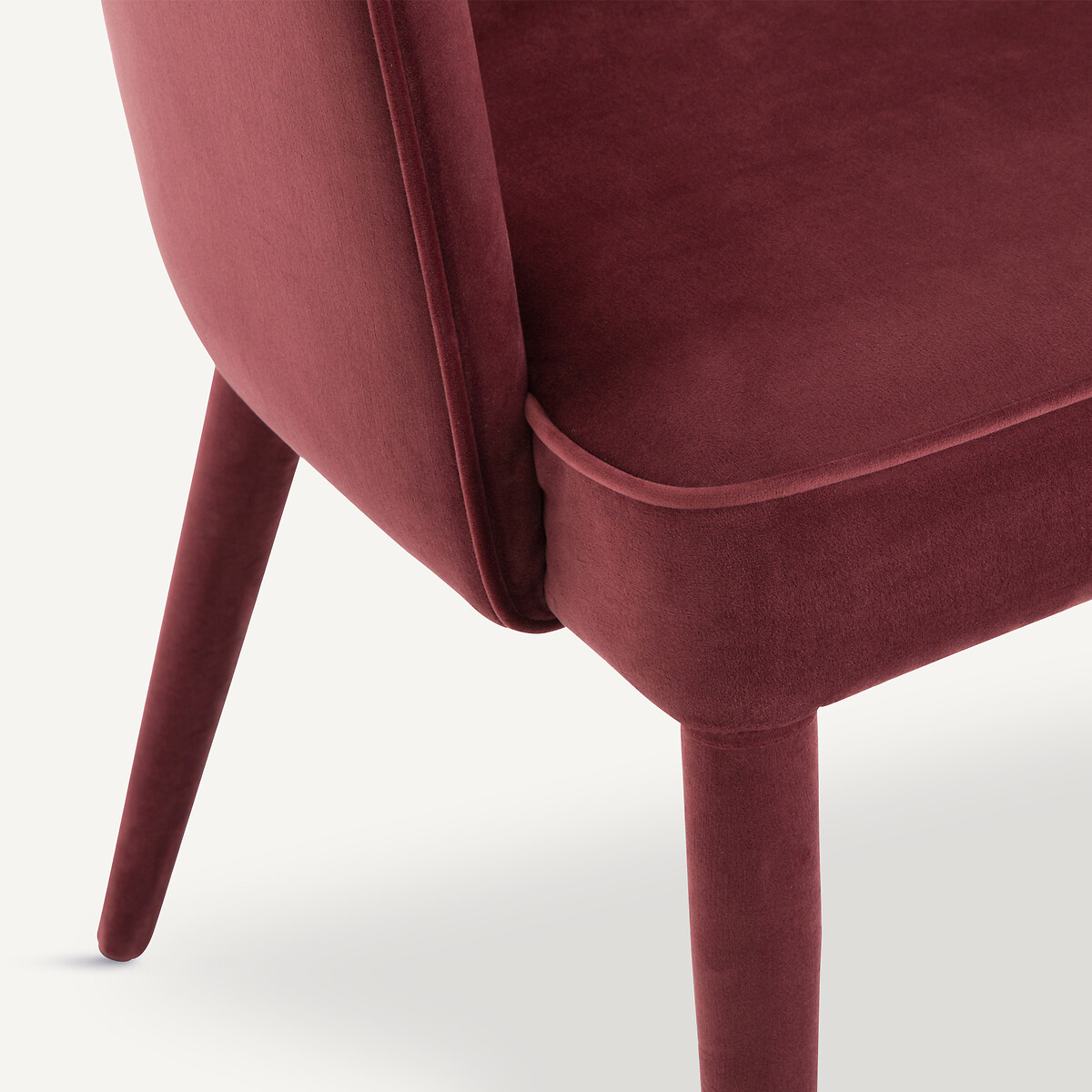 Fauteuil de table velours, Leos rouge tourmaline, AM.PM
