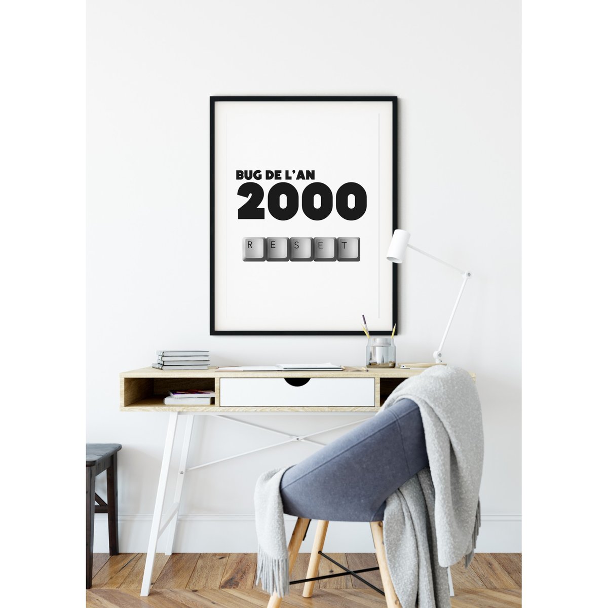 Affiche Bug de l'an 2000 blanc, L'AFFICHERIE