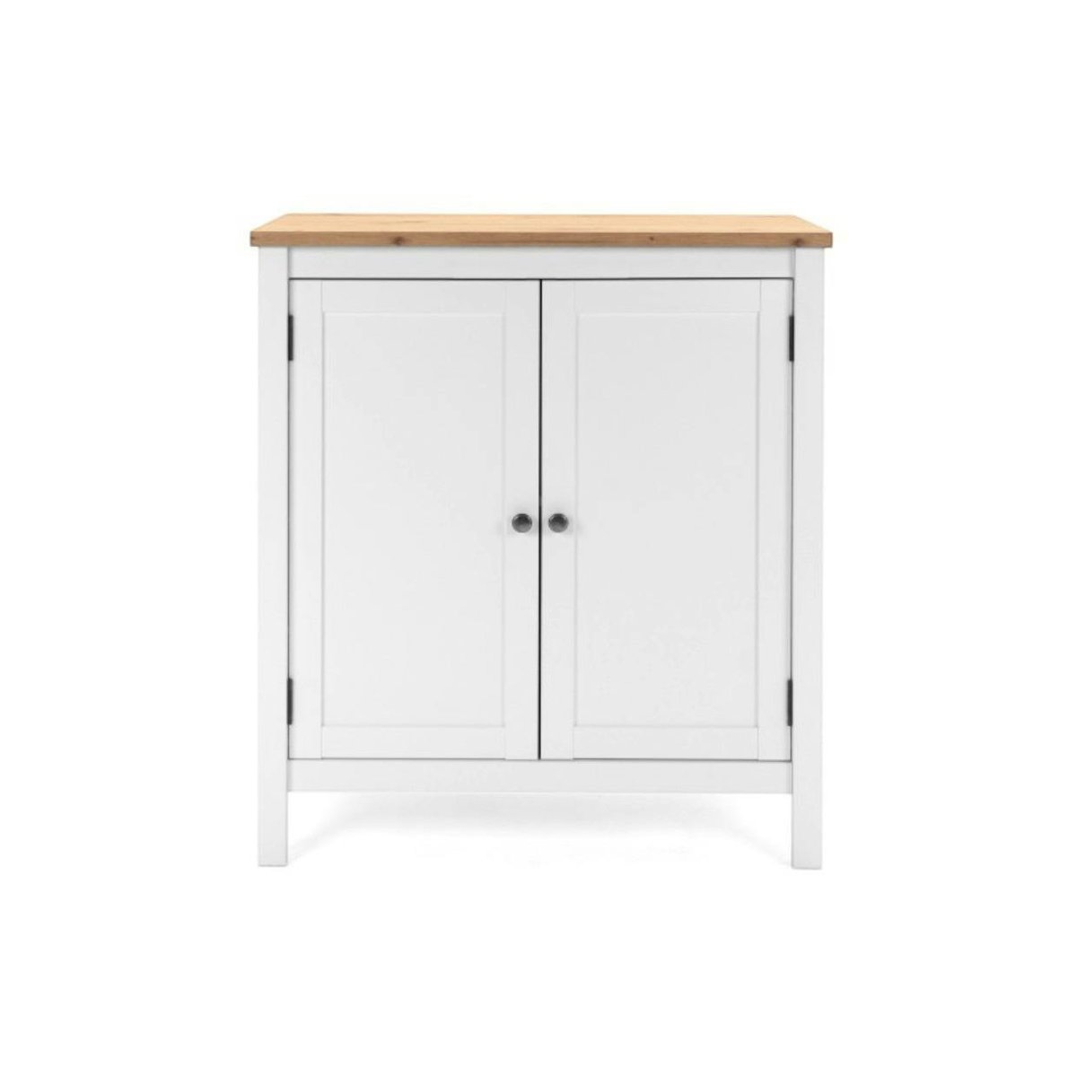 Petit buffet blanc 2 portes à encadrement VENZA blanc, PIER IMPORT