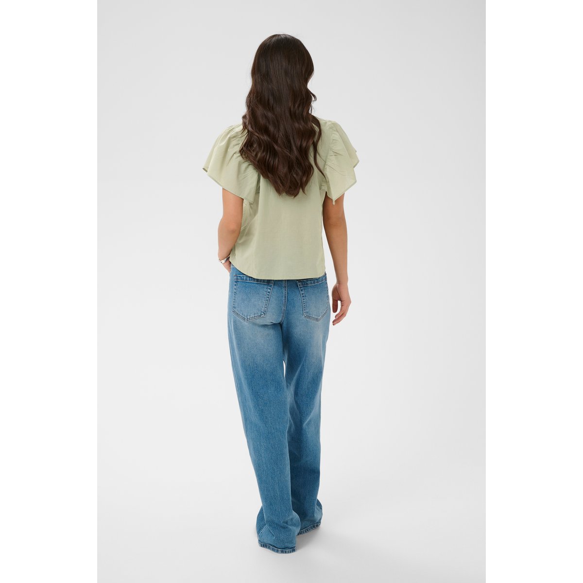 Blouse à manches courtes vert seagrass, KAFFE