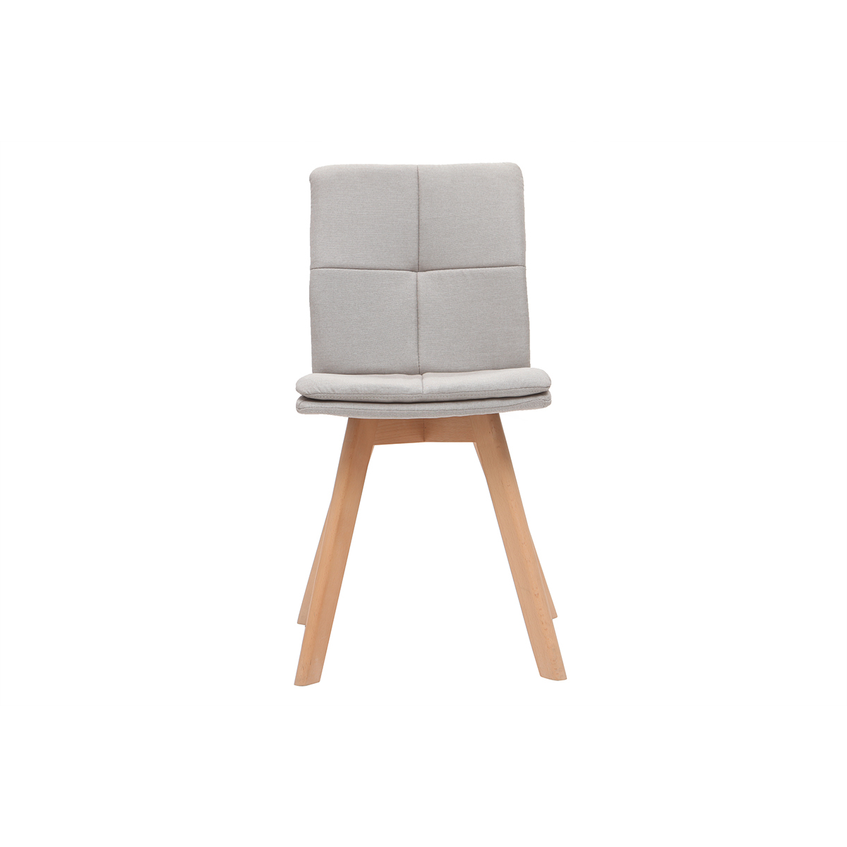 Chaises scandinaves en tissu et bois (lot de 2) THEA naturel, MILIBOO