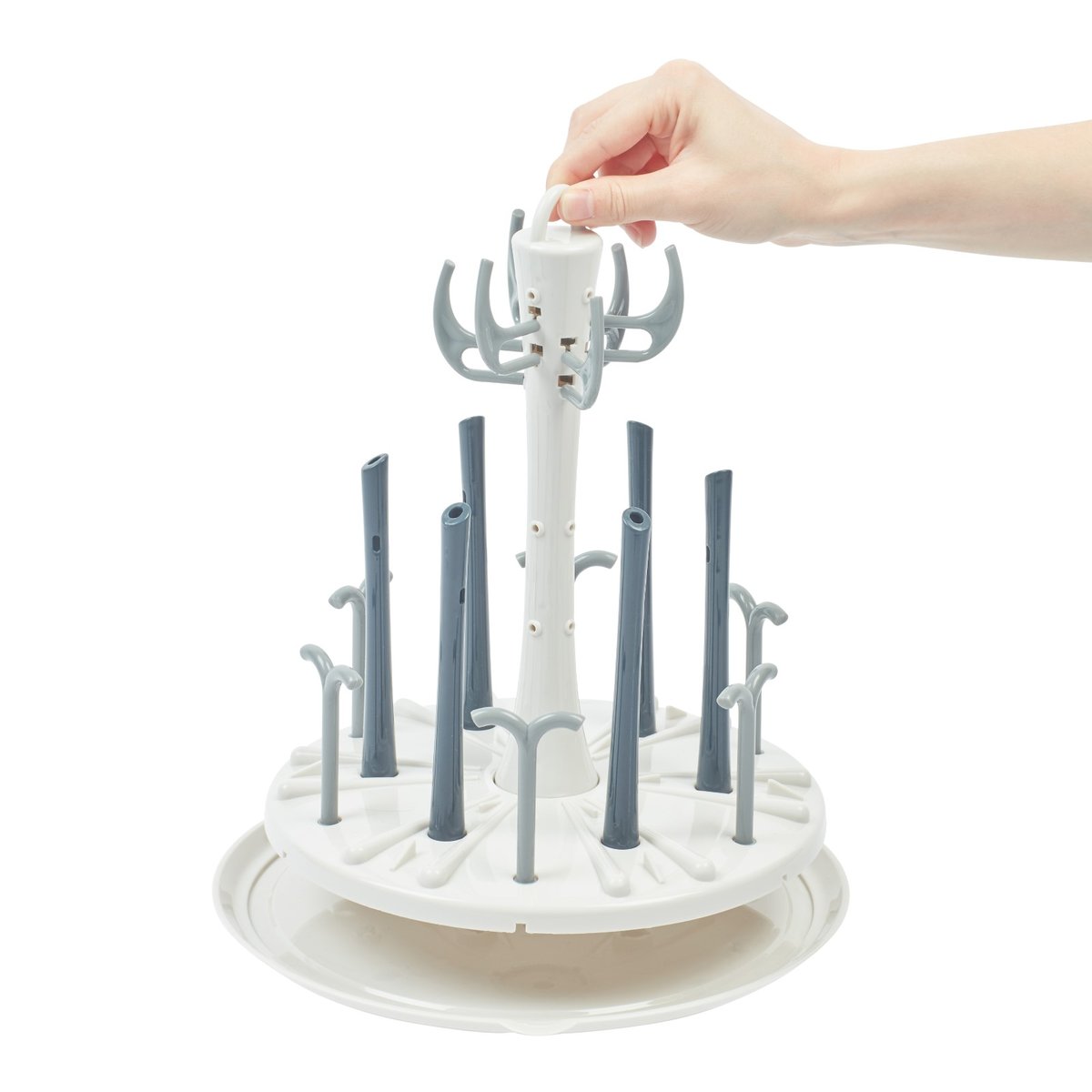 Sèche-biberon jusqu'à 6 biberons, accessoires gris, BABYMOOV