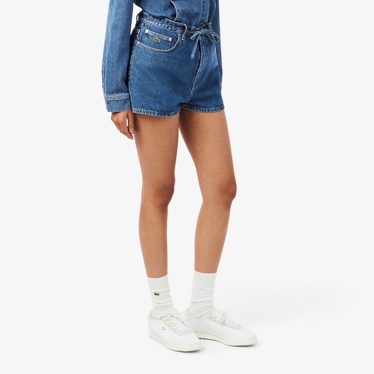 Short denim coton bleu-36l, LACOSTE