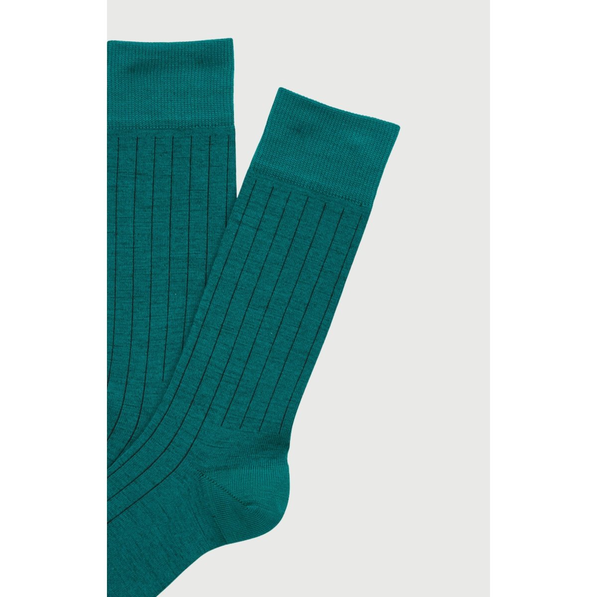 Chaussettes en laine et coton couleur unie Forêt vert, ARTHUR