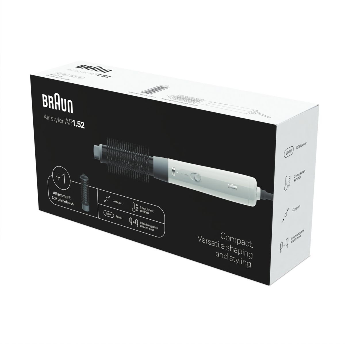 Brosse soufflante AS1.52 BRAS152E couleur unique, BRAUN