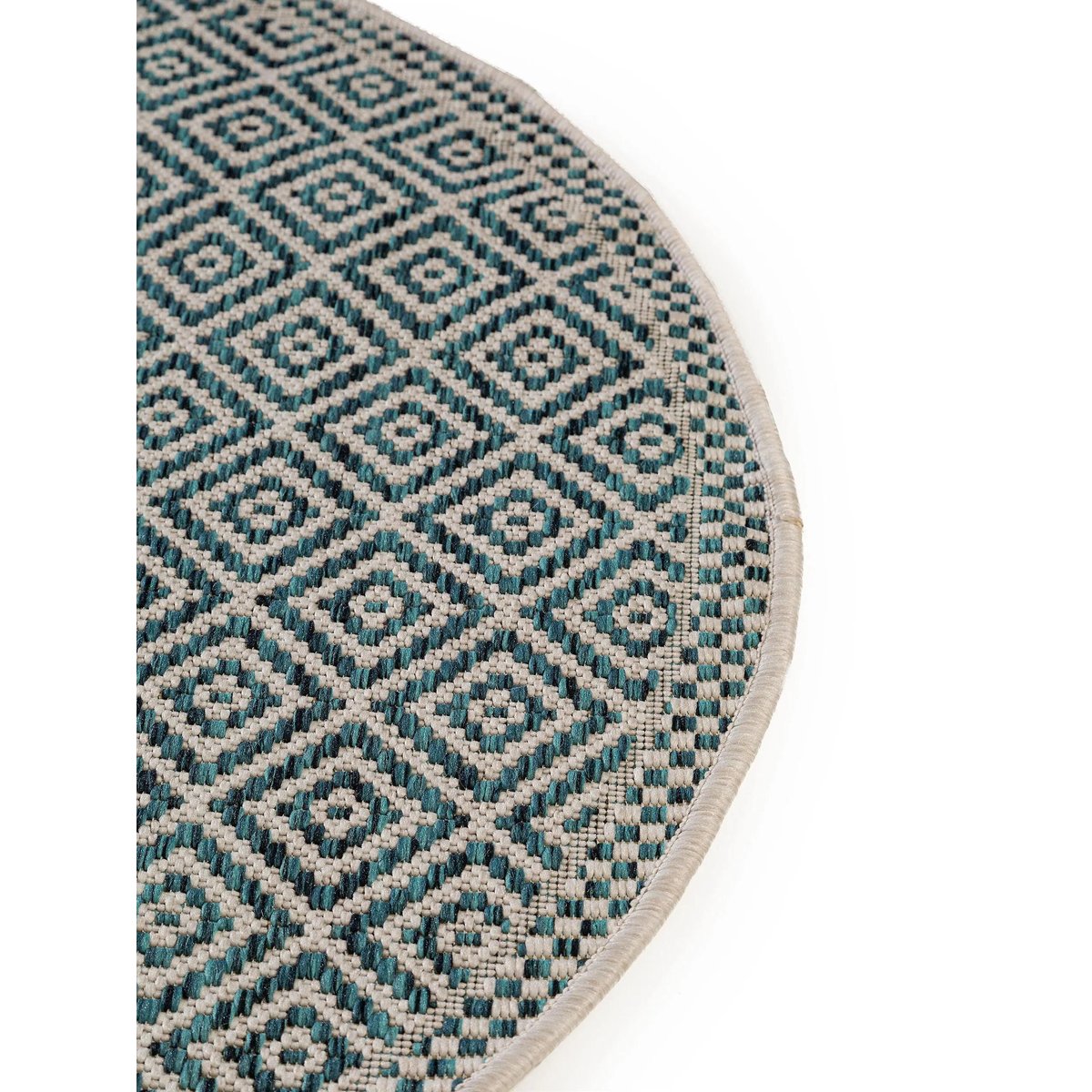 Tapis rond d'extérieur & intérieur CLEO bleu, BENUTA