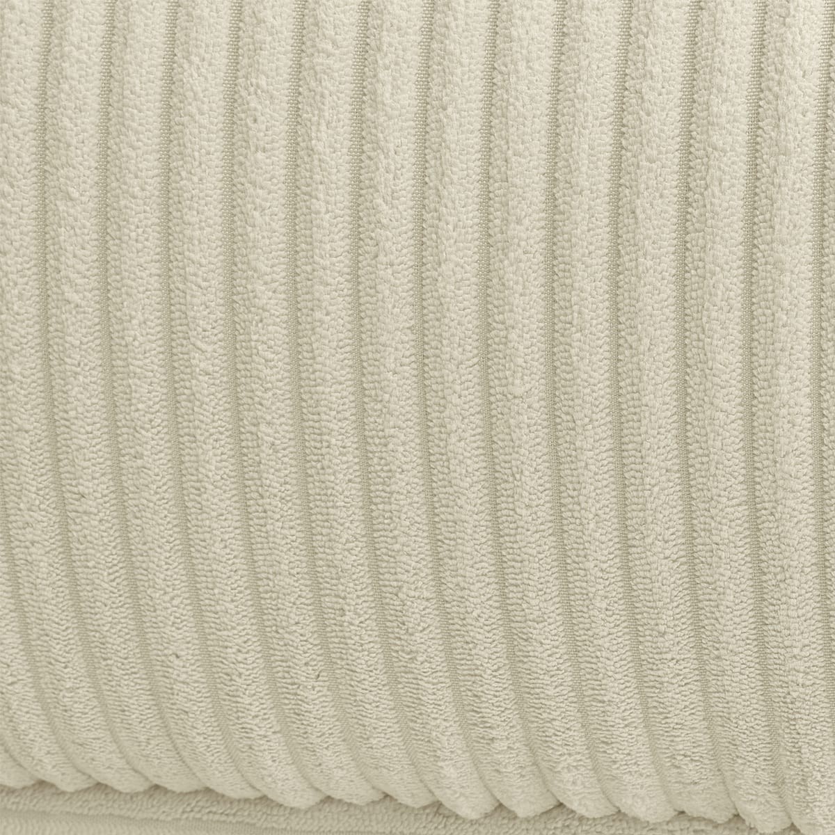 Pouf en velours côtelé - LARIA beige, HOMIFAB
