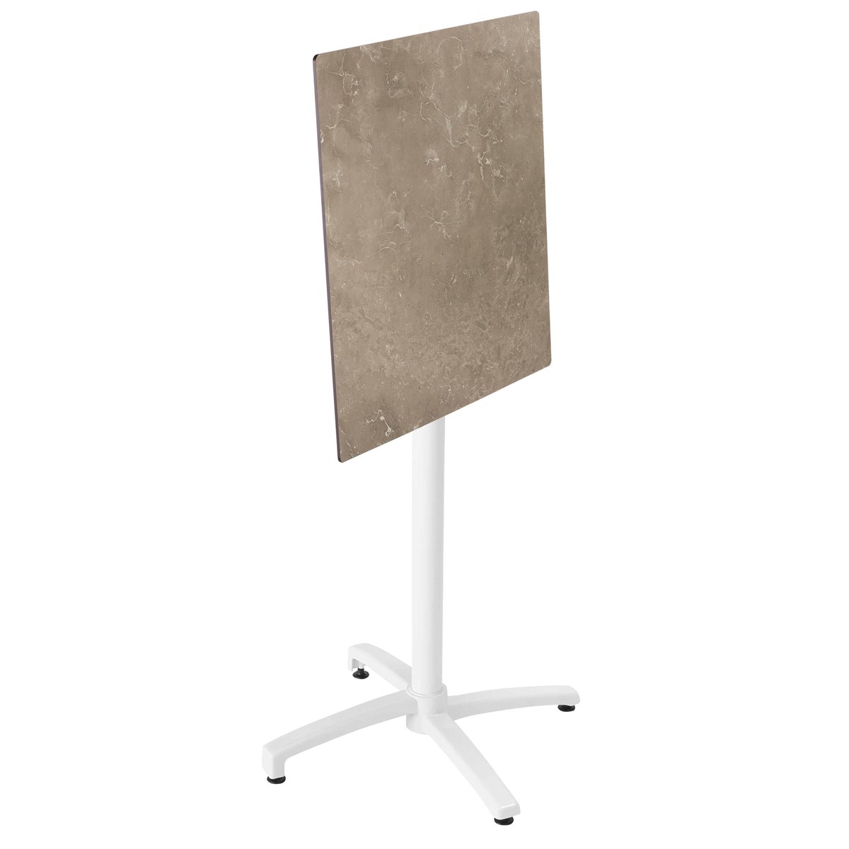Ensemble table inclinable en hpl avec chaises hautes en métal, OPERA gris anthracite, OVIALA