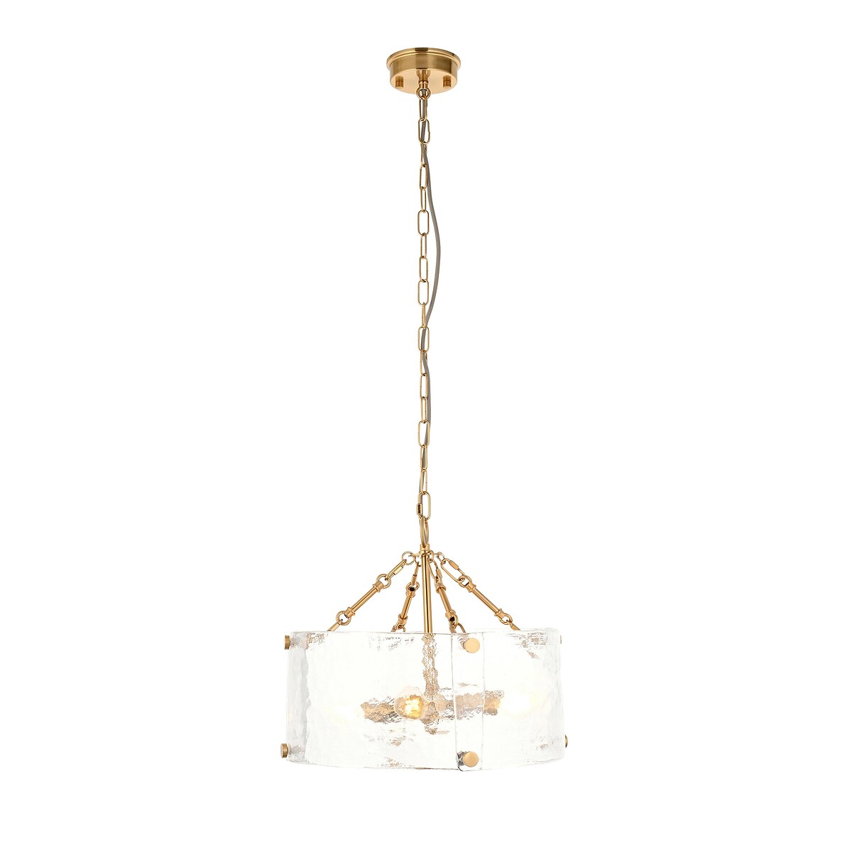 Kobe 4-Light Hammered Glass Pendant Light brass, ÉDITÉ