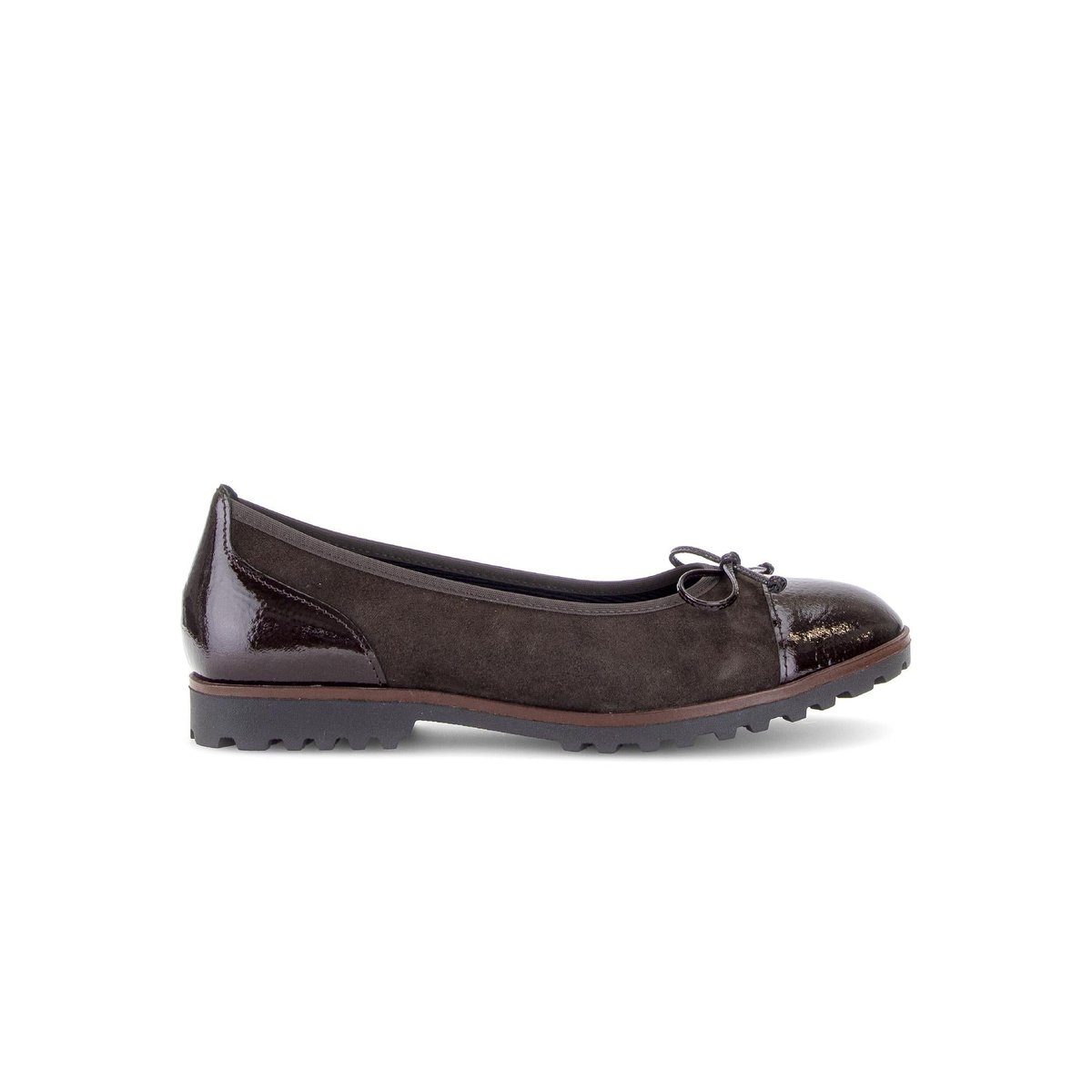 Ballerines en cuir à talon décroché marron, GABOR