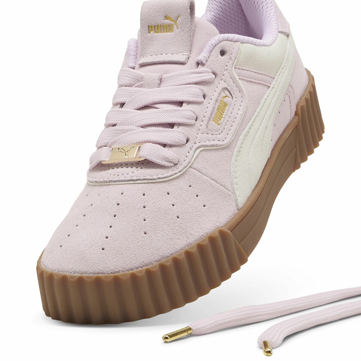 Carina 3.0 Luxe Trainers in Suede pink/white, PUMA