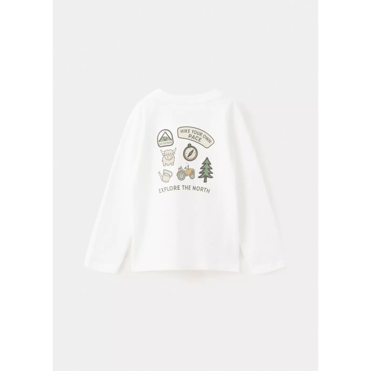 T-shirt oversize détails imprimés blanc cassé, MANGO BABY