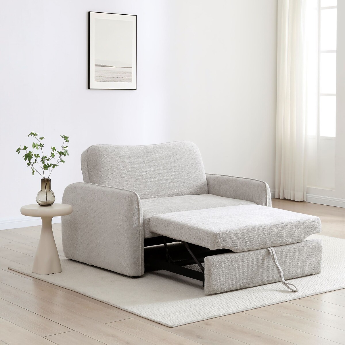 Piper Chenille Pop-Up Sofabed natural, SO'HOME