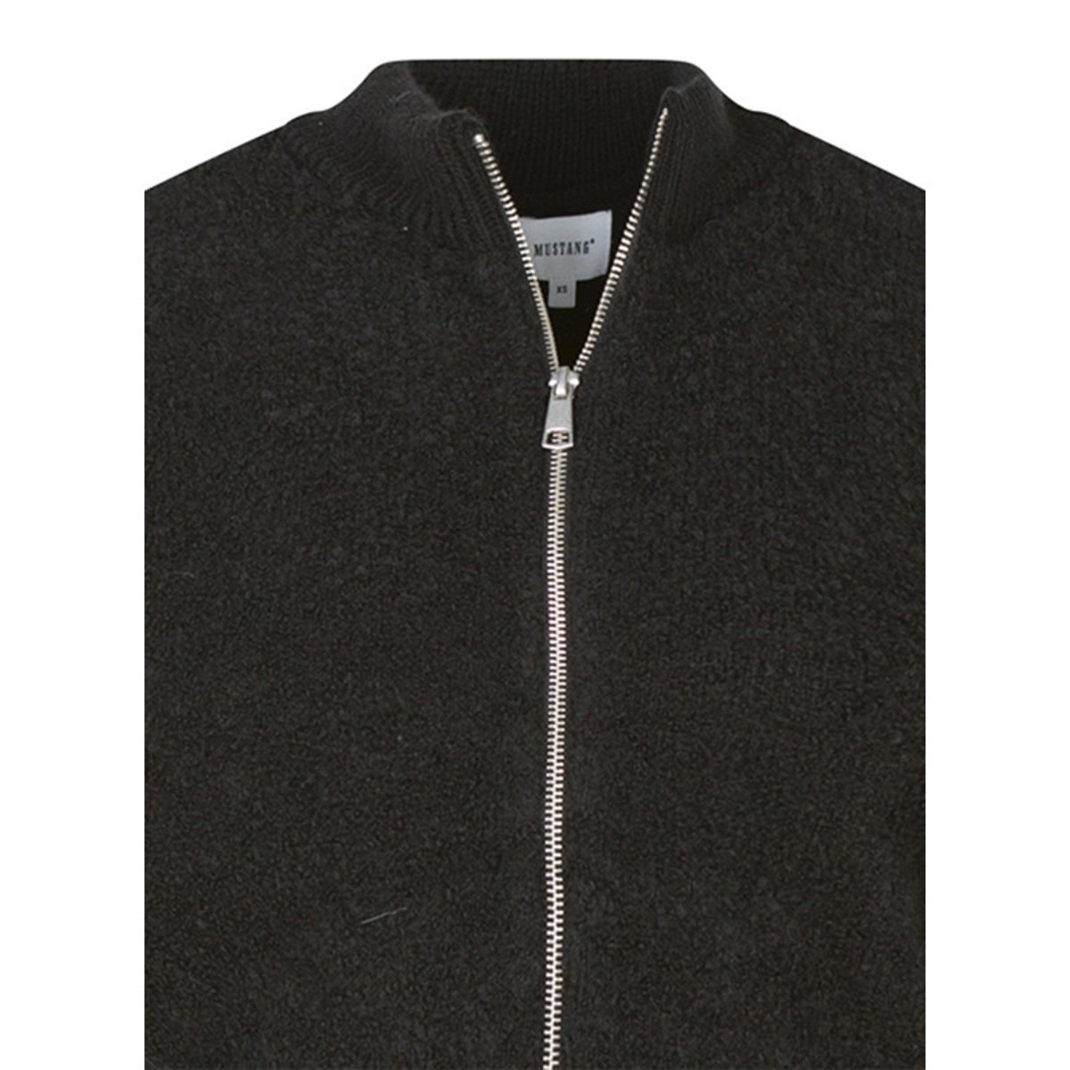 Gilet noir uni coupe cropped avec un col montant et des manches longues noir, MUSTANG
