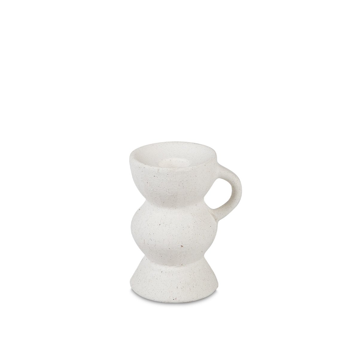 Bougeoir - Céramique blanche - CLEO blanc, MAISON AUBERTIN