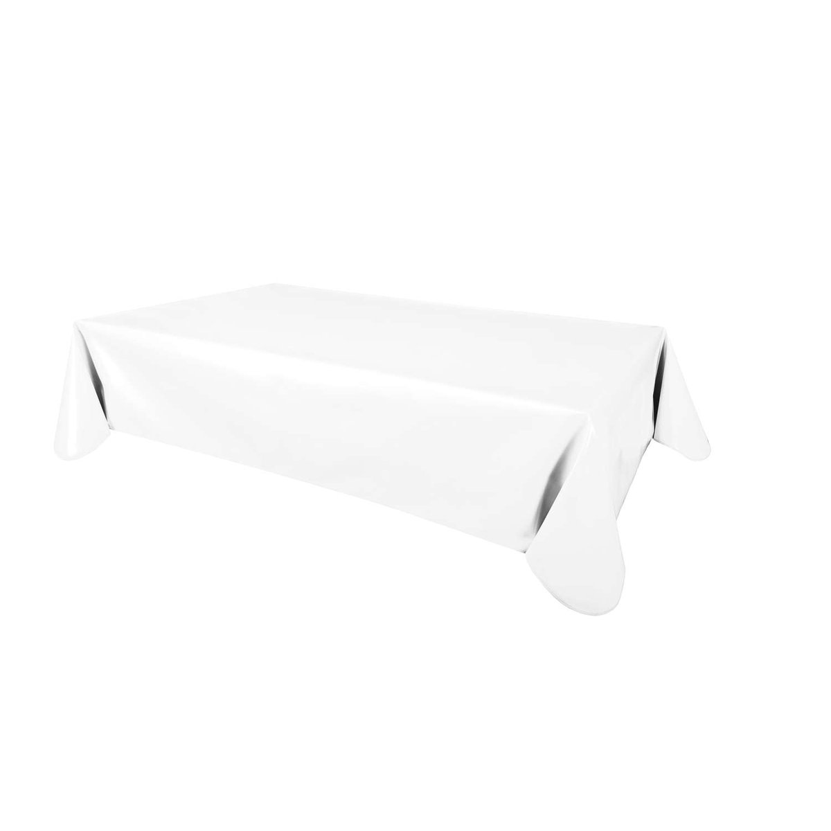 Nappe en toile cirée rectangulaire grand format uni JOYS blanc, TOILINUX