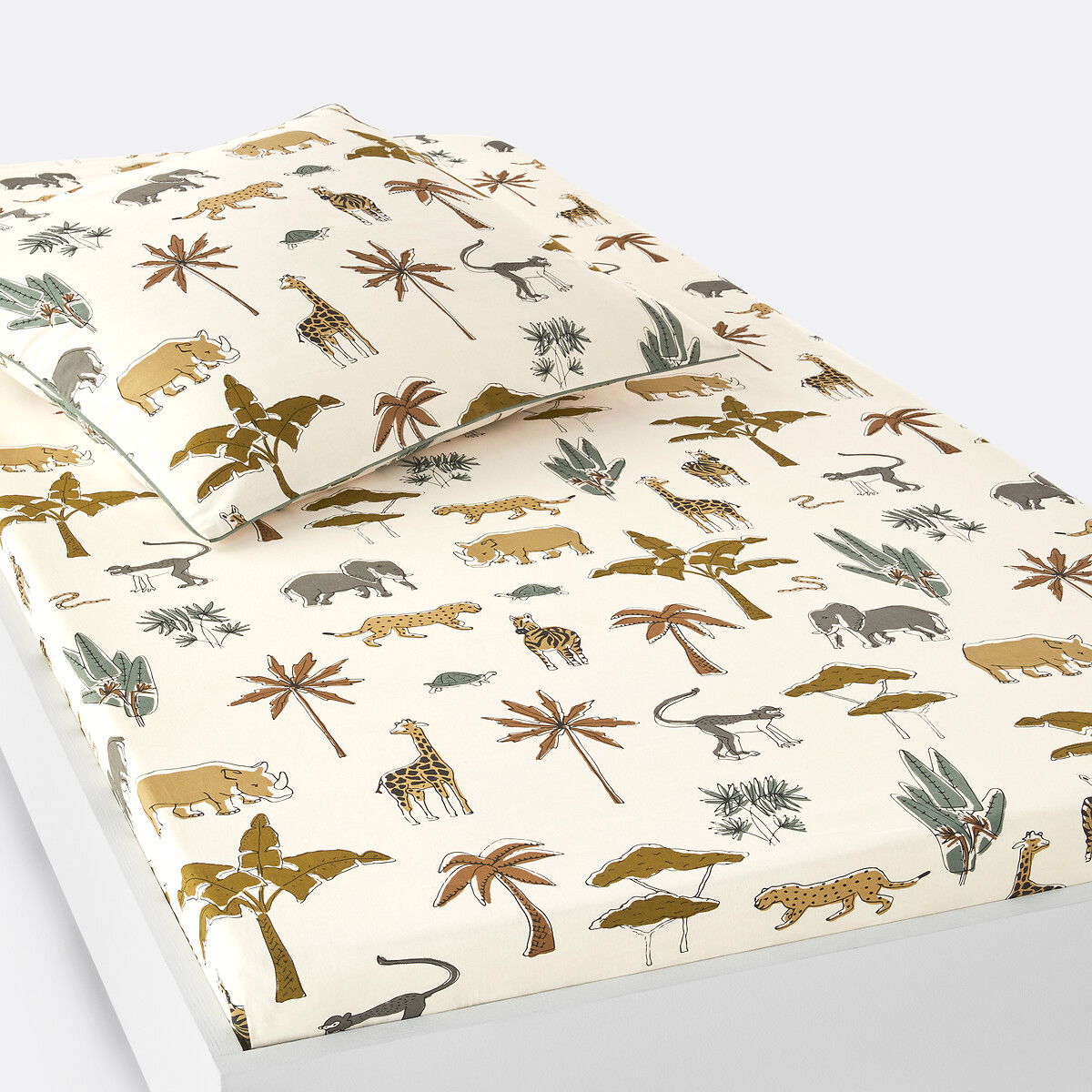 Papangue 30% Recycled Cotton Child's Fitted Sheet printed, LA REDOUTE INTERIEURS